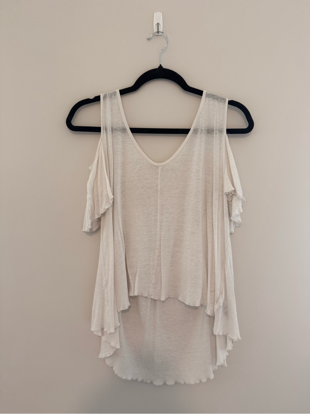 Free People Bittersweet Top Cold Shoulder Ivory Small
